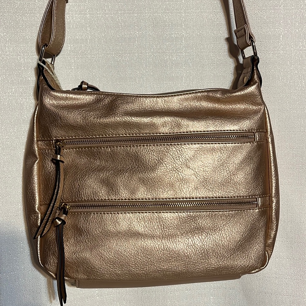 Rose color cross body purse